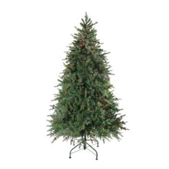 7.5' Pre-Lit Medium Hunter Fir Artificial Christmas Tree - Multicolor Lights -Optimal Christmas Shop northlight nl15073 2 89789.1667570066