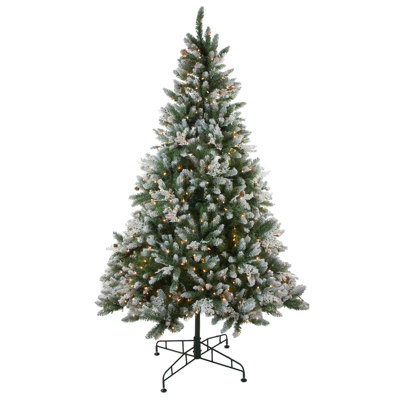 6.5' Pre-Lit Medium Frosted Sierra Fir Artificial Christmas Tree - Clear Lights 3 6.5' Pre-Lit Medium Frosted Sierra Fir Artificial Christmas Tree - Clear Lights