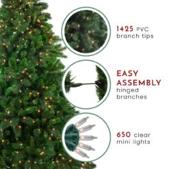 7.5' Pre-Lit Medium Mixed Scotch Pine Artificial Christmas Tree - Clear Lights -Optimal Christmas Shop northlight nl15086 3 02677.1667536303