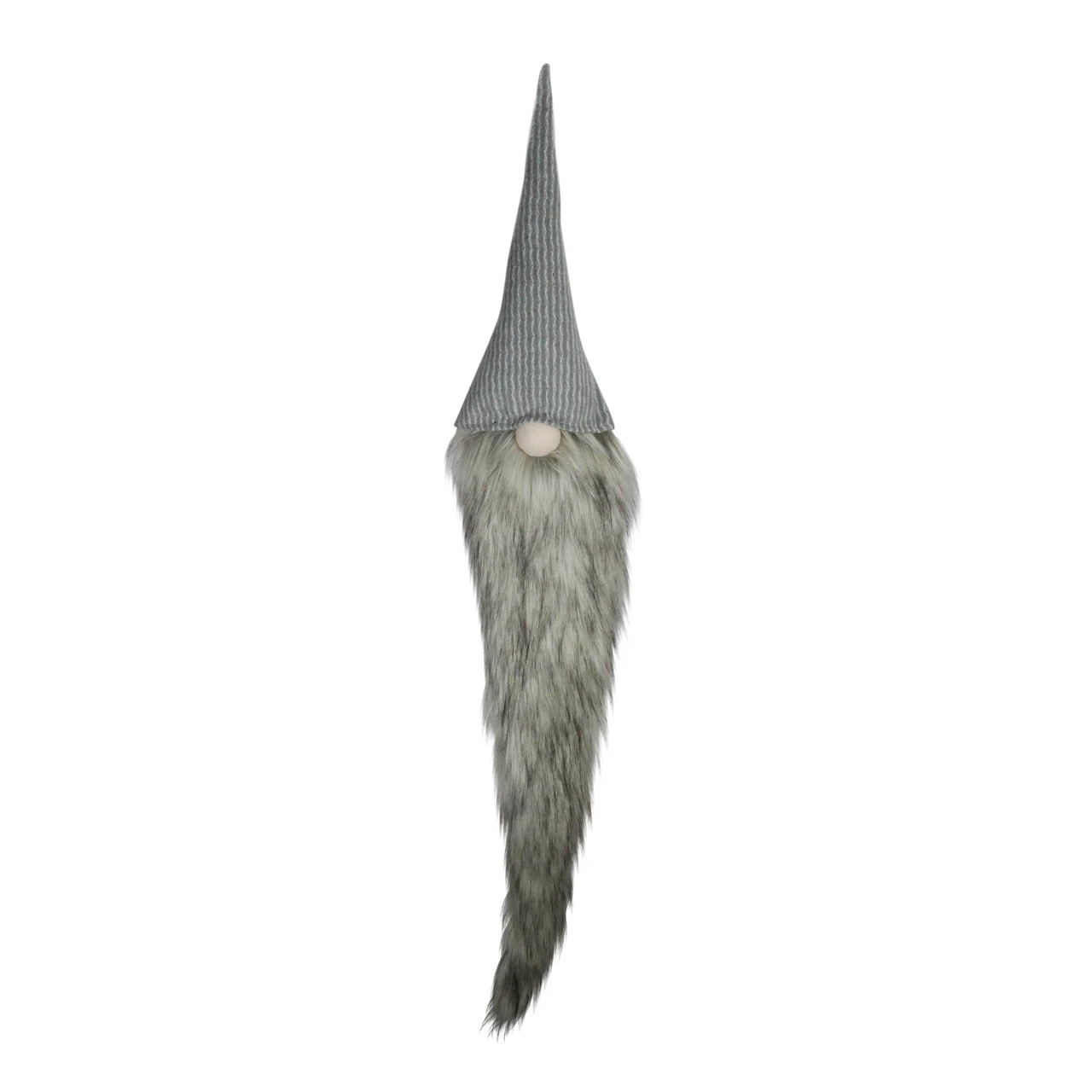 42" Gray And White Hanging Christmas Gnome Decoration 3 42" Gray And White Hanging Christmas Gnome Decoration