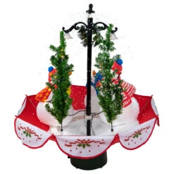 31" Musical Lighted Snowing Snowman Family In Umbrella Base Christmas Decoration -Optimal Christmas Shop northlight r92476 4 11975.1667487955