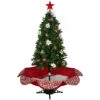 6' Green And Red Musical Lighted Snowing Artificial Christmas Tree, White LED Lights 1 6' Green And Red Musical Lighted Snowing Artificial Christmas Tree, White LED Lights -Optimal Christmas Shop northlight r92477 1 83945.1668612051