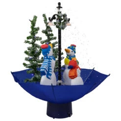 30" Lighted Musical Snowing Snowman Family In Umbrella Base Christmas Decoration -Optimal Christmas Shop northlight r93907 3 35472.1674566586