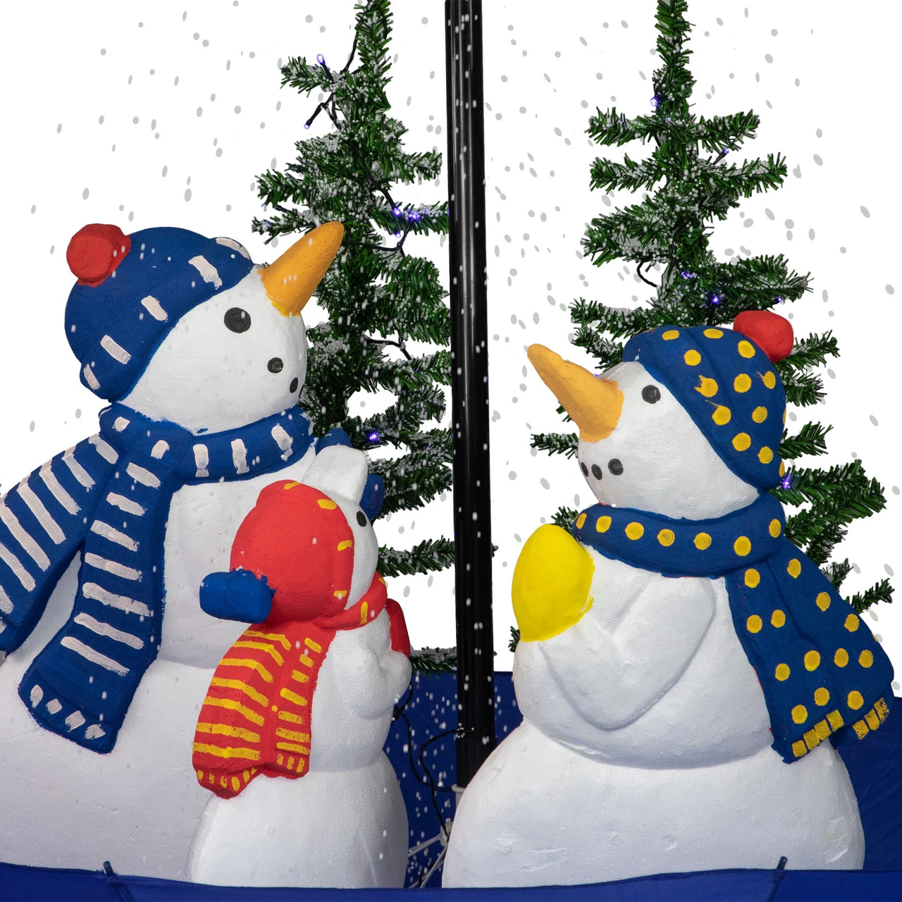 5.5ft Lighted Musical Snowing Let It Snow Snowmen In Umbrella Base Christmas Decoration 4 5.5ft Lighted Musical Snowing Let It Snow Snowmen In Umbrella Base Christmas Decoration - Image 2
