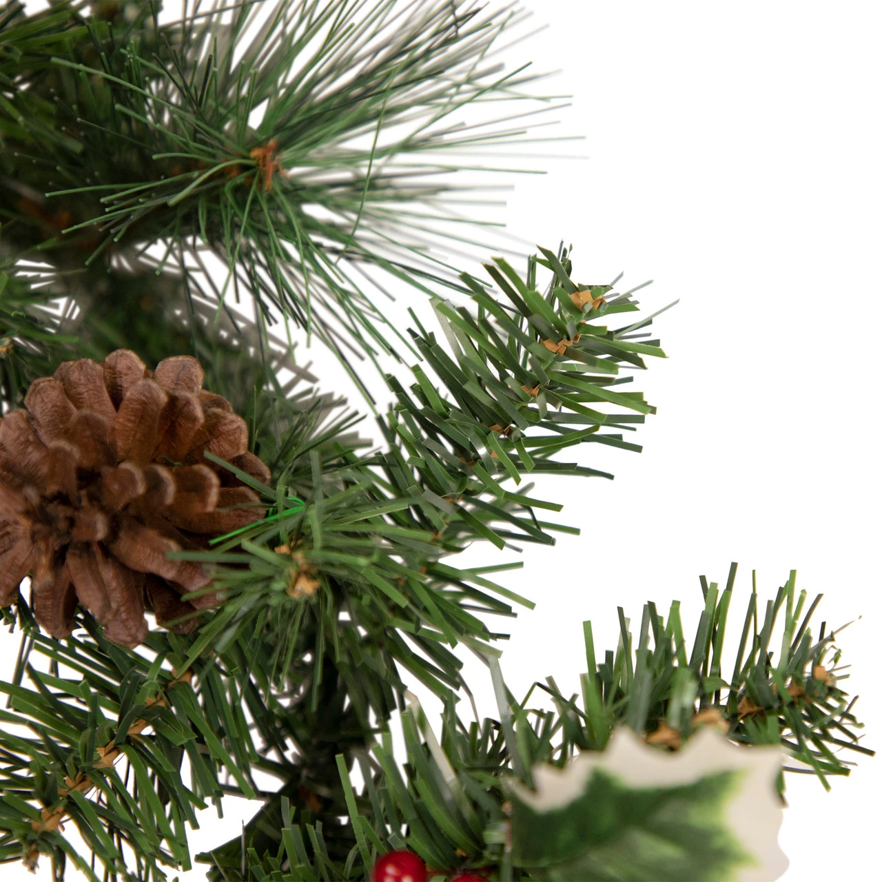 6' X 8" Pre-Decorated Holly Berry, Pine Cone, And Ball Artificial Christmas Garland, Unlit 5 6' X 8" Pre-Decorated Holly Berry, Pine Cone, And Ball Artificial Christmas Garland, Unlit - Image 3