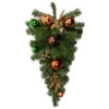 30" Green Foliage And Ornaments Artificial Christmas Teardrop Swag, Unlit -Optimal Christmas Shop northlight s04203 updated 20702.1667530544