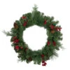 Pine Cones And Berries Artificial Christmas Wreath With Ribbon, 24-Inch, Unlit -Optimal Christmas Shop northlight s04206 updated 57815.1667573467
