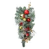 24" Red And Gold Flocked Artificial Christmas Teardrop Swag, Unlit -Optimal Christmas Shop northlight s15741 51918.1667531214
