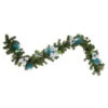 6' X 9" Peacock Feather And Poinsettia Artificial Christmas Garland, Unlit -Optimal Christmas Shop northlight s84846 updated 85728.1667521524
