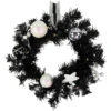 16" Pre-Lit Decorated Black Pine Artificial Christmas Wreath, Cool White LED Lights 1 16" Pre-Lit Decorated Black Pine Artificial Christmas Wreath, Cool White LED Lights -Optimal Christmas Shop northlight s92630 1 49764.1684340673