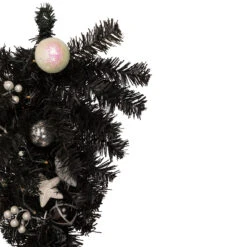 20" Pre-lit Decorated Black Pine Artificial Teardrop Christmas Swag, Warm White LED Lights 10 20" Pre-lit Decorated Black Pine Artificial Teardrop Christmas Swag, Warm White LED Lights -Optimal Christmas Shop northlight s92632 2 updated 84731.1671027779