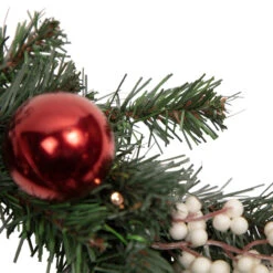 16" Pre-Lit Decorated Green Pine Artificial Christmas Wreath, Warm White LED Lights -Optimal Christmas Shop northlight s92635 3 updated 44088.1667573097