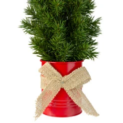 17" Mini Tabletop Christmas Tree With Red Metal Pot - Unlit 8 17" Mini Tabletop Christmas Tree With Red Metal Pot - Unlit -Optimal Christmas Shop northlight sf89158 2 sample 02177.1667658117