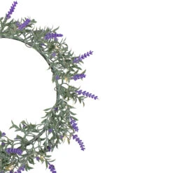 LED Lighted Artificial Lavender Spring Wreath- 16-inch, White Lights -Optimal Christmas Shop northlight sf91806 1 97629.1667565923