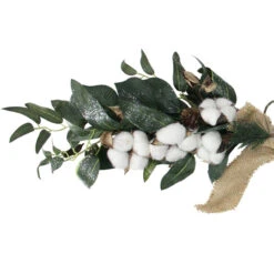 25" White Cotton And Pine Cone Christmas Foliage Swag - Unlit 7 25" White Cotton And Pine Cone Christmas Foliage Swag - Unlit -Optimal Christmas Shop northlight sh14621 03 43524.1667490072