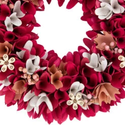 13" Fuchsia Pink And White Wooden Floral Spring Wreath With Berries 10 13" Fuchsia Pink And White Wooden Floral Spring Wreath With Berries -Optimal Christmas Shop northlight sh27005 2 59787.1680051680