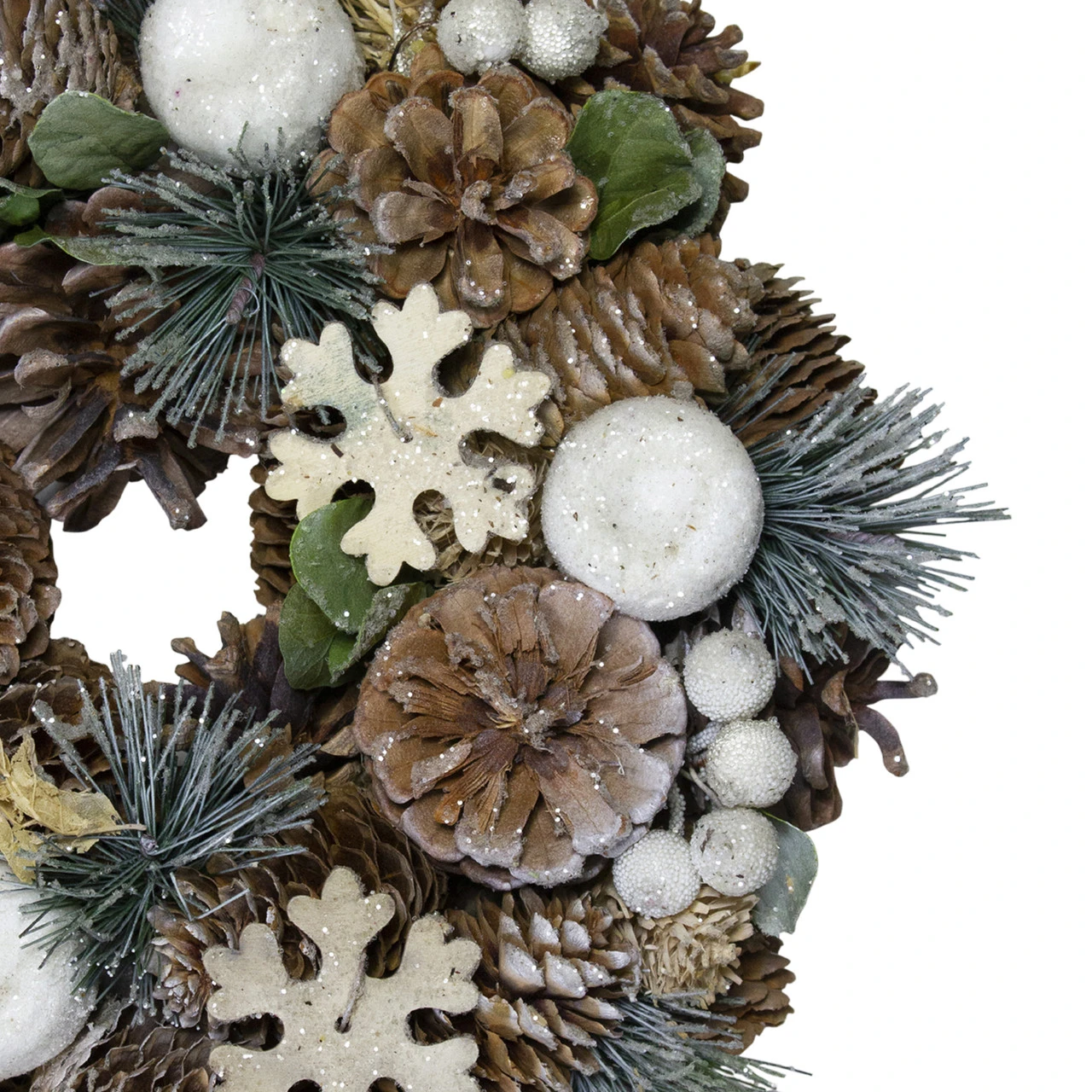 Frosted Glitter Pine Cone And Berries Artificial Christmas Wreath, 10.5-Inch, Unlit 5 Frosted Glitter Pine Cone And Berries Artificial Christmas Wreath, 10.5-Inch, Unlit - Image 3