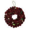 Red And Gold Pine Cone And Ornament Artificial Christmas Wreath, 9.5-Inch, Unlit -Optimal Christmas Shop northlight sh36244 18205.1667659941
