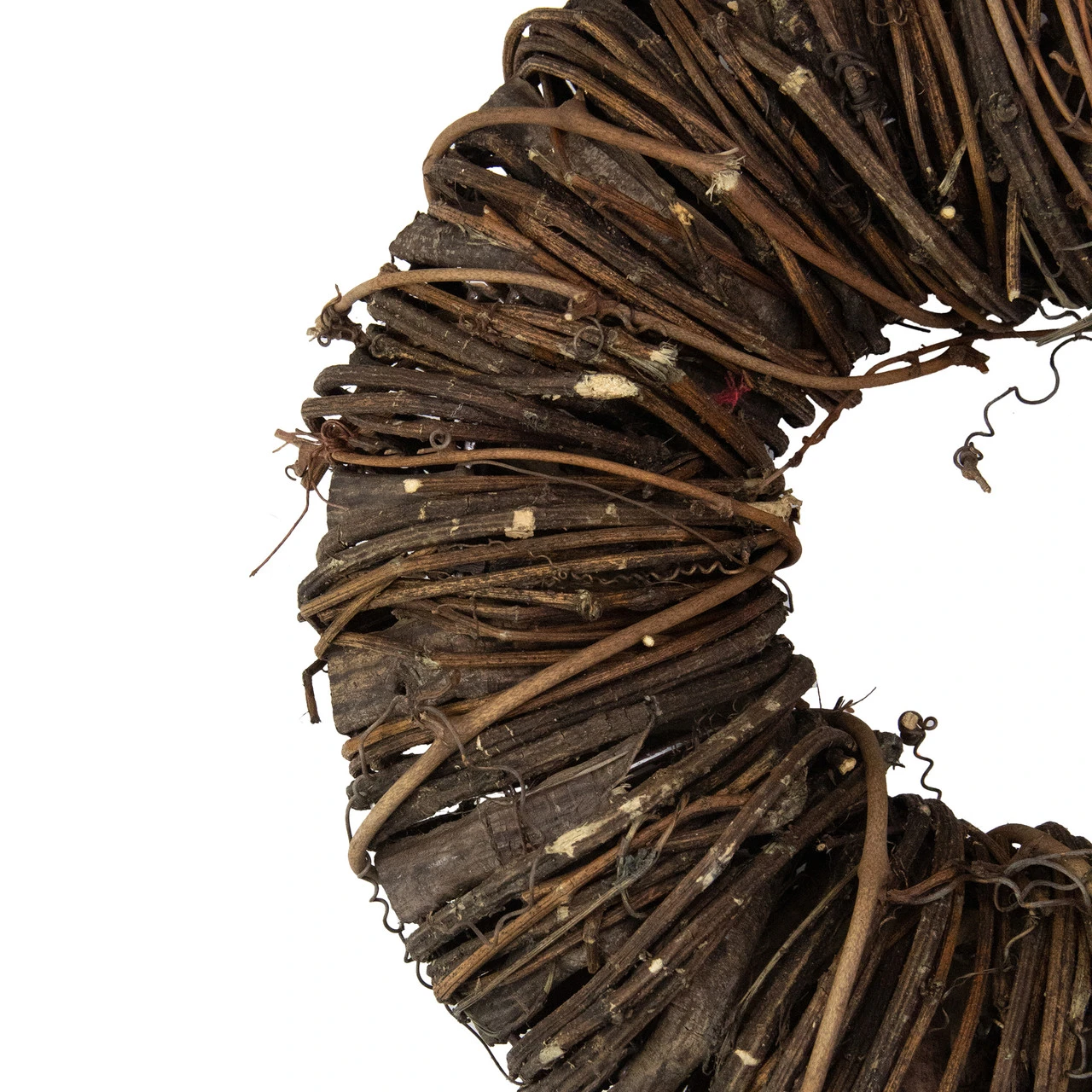 12" Brown Rustic Twig And Tree Bark Artificial Spring Wreath 5 12" Brown Rustic Twig And Tree Bark Artificial Spring Wreath - Image 3
