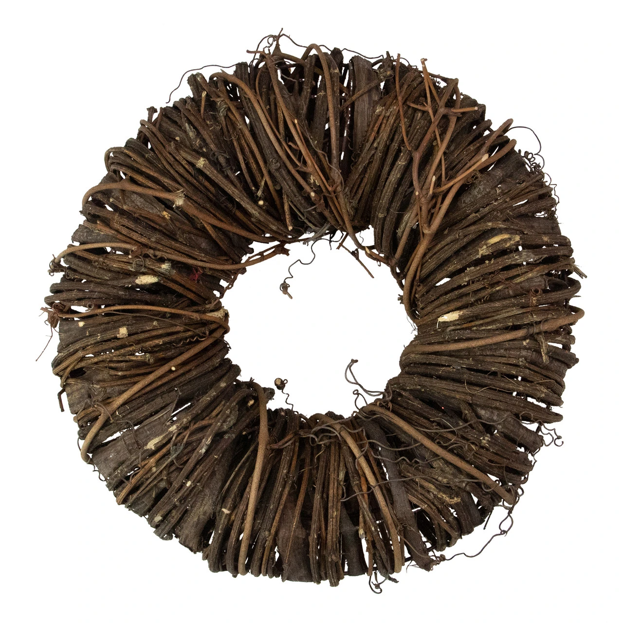 12" Brown Rustic Twig And Tree Bark Artificial Spring Wreath 3 12" Brown Rustic Twig And Tree Bark Artificial Spring Wreath