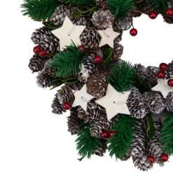 Pine Cone And Berries With Stars Artificial Christmas Wreath, 10-Inch, Unlit -Optimal Christmas Shop northlight sh86366 1 50918.1667488394