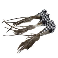 Set Of 3 Black And White Plaid Clip-On Canary Christmas Ornaments 9.75" -Optimal Christmas Shop northlight sh89559 2 72839.1667572563