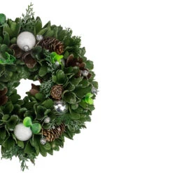 Artificial Christmas Wreath With Pine Cones And Ornaments - 14" Unlit -Optimal Christmas Shop northlight sh89563 2 sample 79662.1667535711