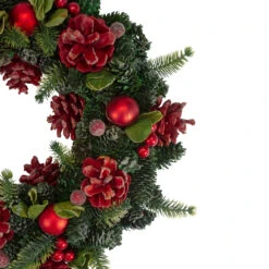 13" Red And Green Pine Cones And Ornaments Christmas Wreath 9 13" Red And Green Pine Cones And Ornaments Christmas Wreath -Optimal Christmas Shop northlight sh89565 2 updated 99971.1667574746