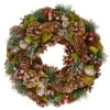Green And Brown Frosted Pinecones And Bells Christmas Wreath - 13" Unlit -Optimal Christmas Shop northlight sh89573 1 updated 35110.1667576943