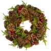 Green And Brown Pine Cone And Berry Christmas Wreath - 13" Unlit -Optimal Christmas Shop northlight sh89583 1 updated 48650.1667576946