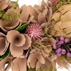 12" Purple And Beige Wooden Floral Spring Wreath With Preserved Artichoke 11 12" Purple And Beige Wooden Floral Spring Wreath With Preserved Artichoke -Optimal Christmas Shop northlight sh91453 3 43414.1680051729