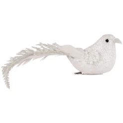 Set Of 3 Glittered Pink, White And Champagne Bird Christmas Ornament With Clip, 6.5" -Optimal Christmas Shop northlight sh93285 2new 45042.1668089806