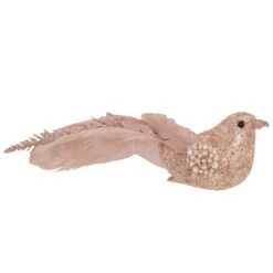 Set Of 3 Glittered Pink, White And Champagne Bird Christmas Ornament With Clip, 6.5" -Optimal Christmas Shop northlight sh93285 3 updated 12162.1668089806