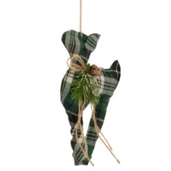 7.75" Green Plaid Fabric Deer With Pine Christmas Ornament -Optimal Christmas Shop northlight sh93298 2 updated2022 42323.1667531247