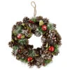 Red Ornament With Frosted Pinecone And Pine Needle Christmas Wreath, 13.5-Inch, Unlit 2 Red Ornament With Frosted Pinecone And Pine Needle Christmas Wreath, 13.5-Inch, Unlit -Optimal Christmas Shop northlight sh94258 1 88814.1667568764