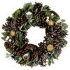 Silver And Green Mixed Foliage And Pinecone Christmas Wreath, 13.5-Inch, Unlit -Optimal Christmas Shop northlight sh94264 1 99301.1667568762