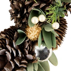 Silver And Green Mixed Foliage And Pinecone Christmas Wreath, 13.5-Inch, Unlit -Optimal Christmas Shop northlight sh94264 3 48674.1667568763