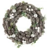 White Berry And Pinecone Foliage Christmas Ornament Wreath, 12.5-Inch, Unlit -Optimal Christmas Shop northlight sh94265 1 08535.1667568760