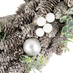 White Berry And Pinecone Foliage Christmas Ornament Wreath, 12.5-Inch, Unlit -Optimal Christmas Shop northlight sh94265 3 10704.1667568761