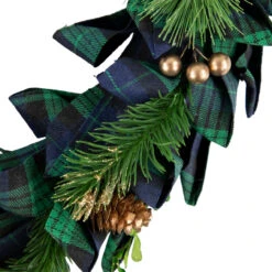 Blue And Green Plaid Bow Artificial Pine Christmas Wreath, 17.75-Inch, Unlit 7 Blue And Green Plaid Bow Artificial Pine Christmas Wreath, 17.75-Inch, Unlit -Optimal Christmas Shop northlight sh94280 3new 76752.1668089041