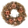 Orange And Coral Pink Twig And Floral Autumn Harvest Wreath, 13.75-Inch, Unlit -Optimal Christmas Shop northlight sh94283 1new 73054.1668179437