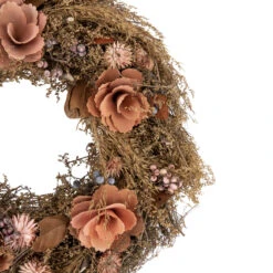 Orange And Coral Pink Twig And Floral Autumn Harvest Wreath, 13.75-Inch, Unlit -Optimal Christmas Shop northlight sh94283 2new 49314.1668179438