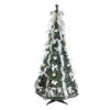 6' Pre-Lit Silver And Gold Pre-Decorated Pop-Up Artificial Christmas Tree, Clear Lights -Optimal Christmas Shop northlight sm15299 58678.1667584076