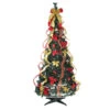 6' Pre-Lit Gold And Red Pre-Decorated Pop-Up Artificial Christmas Tree, Clear Lights 2 6' Pre-Lit Gold And Red Pre-Decorated Pop-Up Artificial Christmas Tree, Clear Lights -Optimal Christmas Shop northlight sm15301 88836.1667521868
