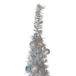 6' Pre-Lit Silver And Blue Pre-Decorated Pop-Up Artificial Christmas Tree -Optimal Christmas Shop northlight sm27456 2 57084.1667529963