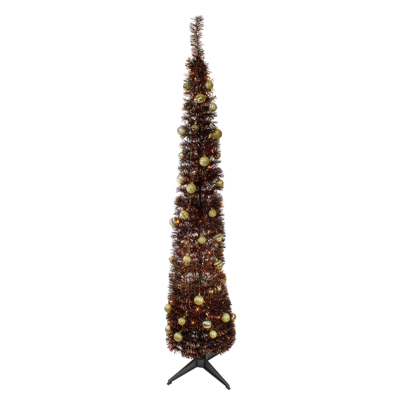 6' Pre-Lit Brown Pre-Decorated Pop-Up Artificial Christmas Tree 3 6' Pre-Lit Brown Pre-Decorated Pop-Up Artificial Christmas Tree