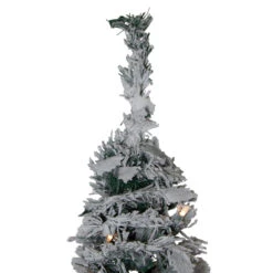 6' Pre-Lit Flocked Pre-Decorated Pop-Up Artificial Christmas Tree -Optimal Christmas Shop northlight sm27460 2 80570.1667529967