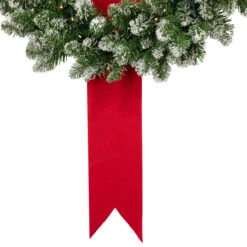 Set Of 3 Pre-Lit B/O Flocked Wreaths On Red Ribbon Christmas Decoration, 6.5' 6 Set Of 3 Pre-Lit B/O Flocked Wreaths On Red Ribbon Christmas Decoration, 6.5' -Optimal Christmas Shop northlight sm4116 3new 03531.1668092992