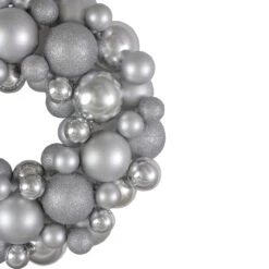 Silver Splendor 3-Finish Shatterproof Ball Christmas Wreath, 13-Inch 7 Silver Splendor 3-Finish Shatterproof Ball Christmas Wreath, 13-Inch -Optimal Christmas Shop northlight sm91050 1 84508.1667642978