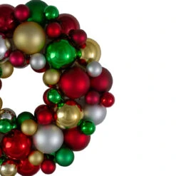 Traditional Colors 2-Finish Shatterproof Ball Christmas Wreath, 13-Inch 7 Traditional Colors 2-Finish Shatterproof Ball Christmas Wreath, 13-Inch -Optimal Christmas Shop northlight sm91052 1 37959.1667574704